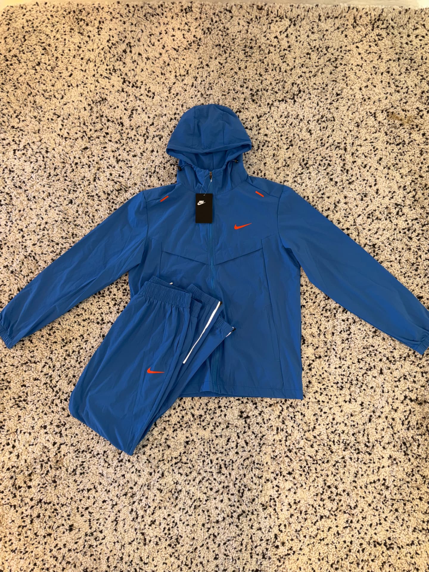 Nike Windrunner treningsdress – blå/oransje